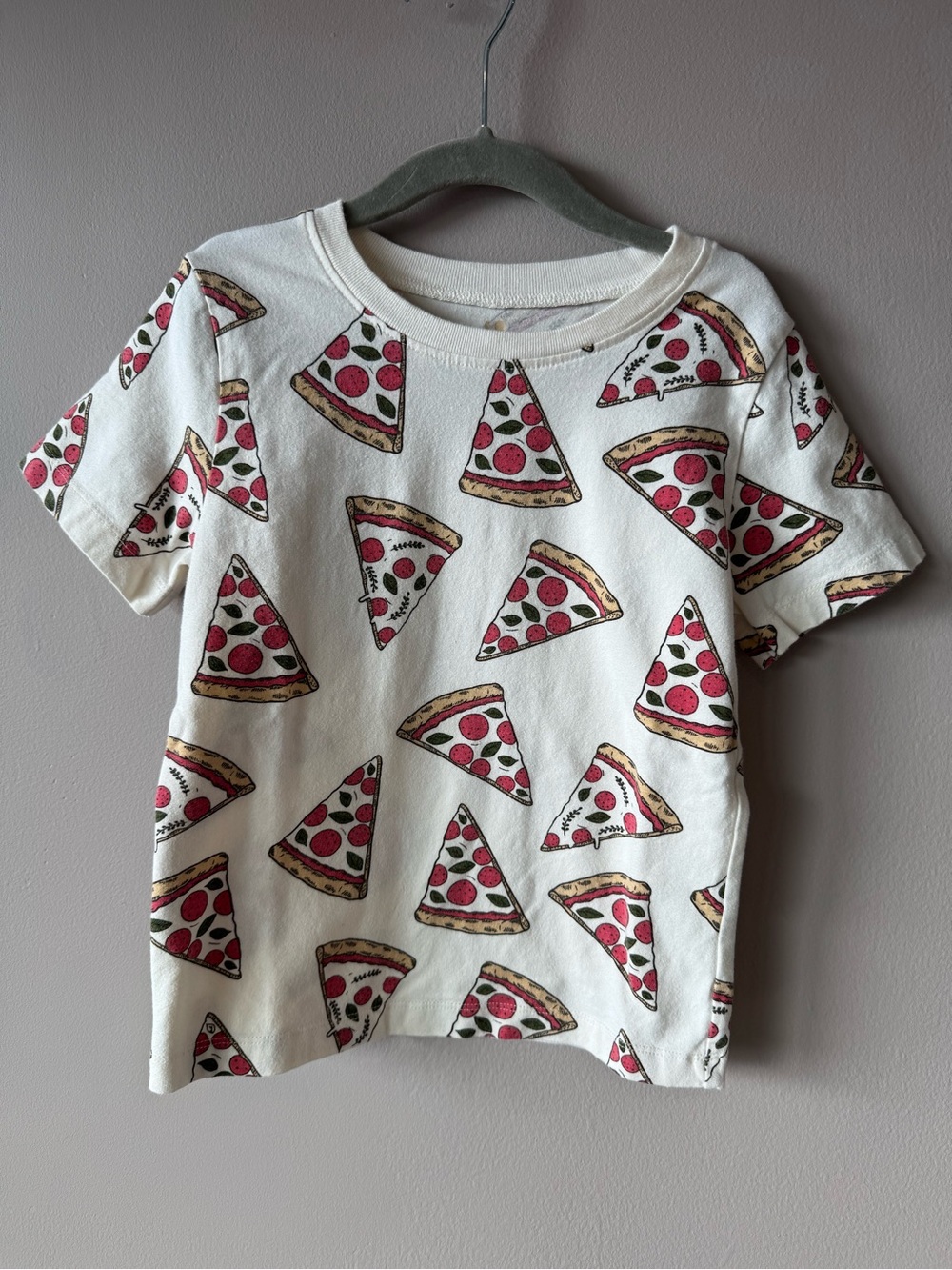 Blue Rooster New York Ivory All Over Pizza Graphic T-Shirt Size 5 Years